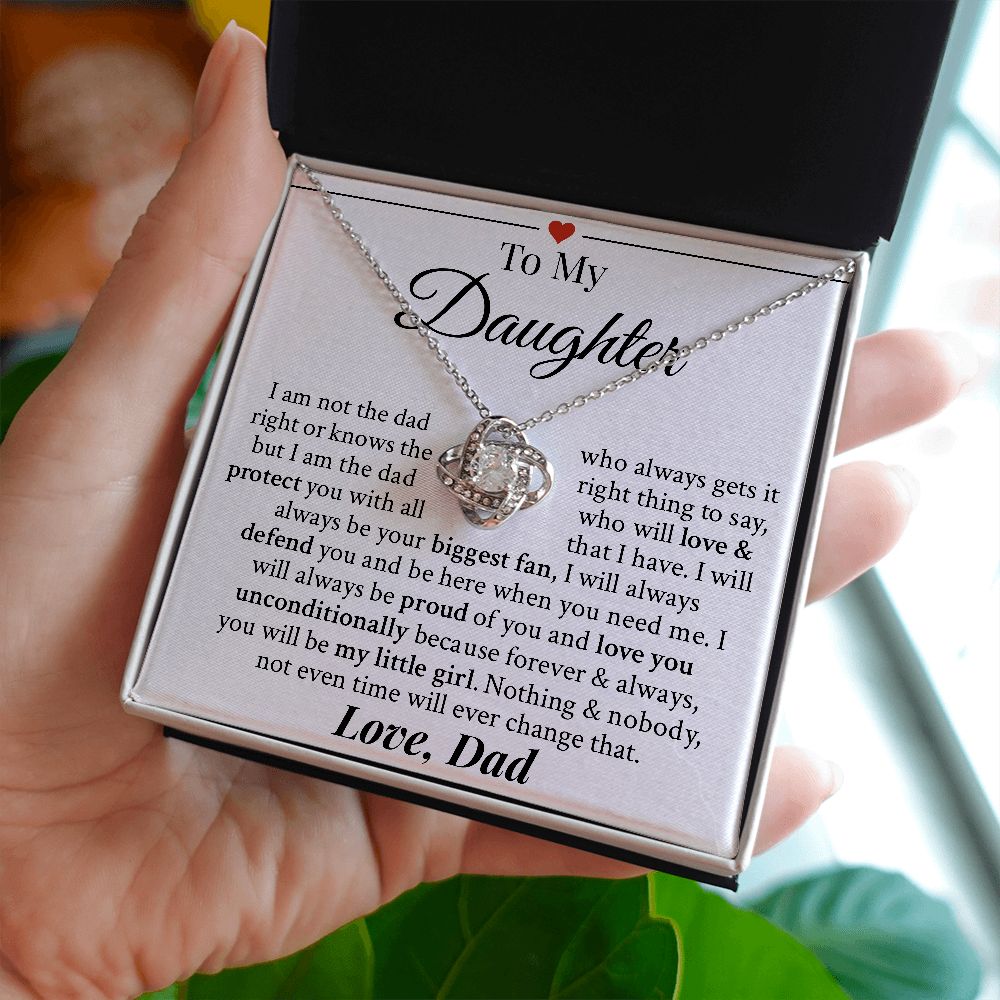 To My Daughter | I Will Always Defend You | Forever Love Necklace | Gift For Daughter From Dad