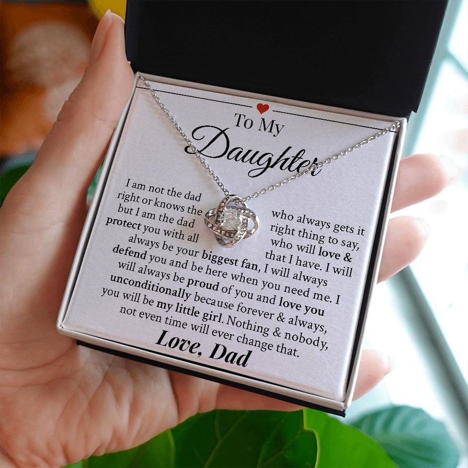 To My Daughter | I Will Always Defend You | Forever Love Necklace | Gift For Daughter From Dad