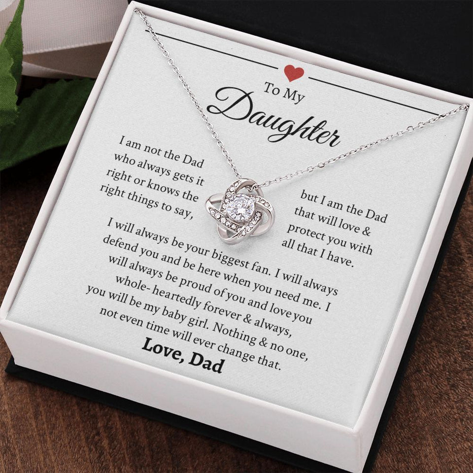 To My Daughter | I Will Always Defend You | Forever Love Necklace | Sentimental Gift For Daughter