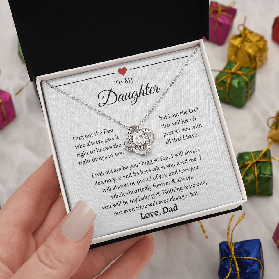 To My Daughter | I Will Always Defend You | Forever Love Necklace | Sentimental Gift For Daughter