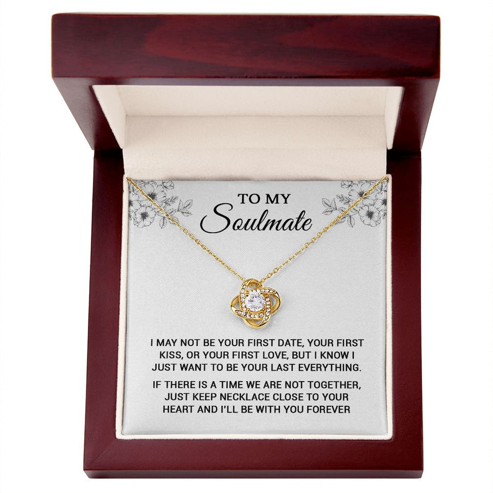 To My Soulmate | I Will Be With You Forever | Love Knot Necklace