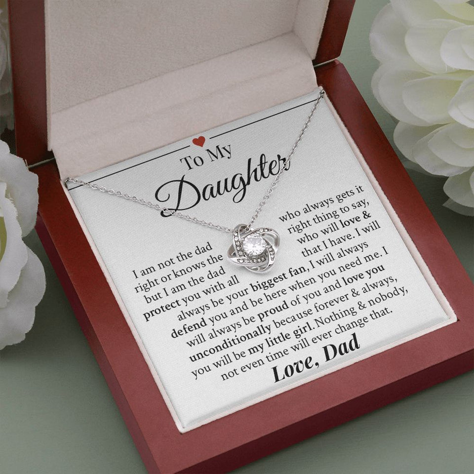 To My Daughter | I Will Always Defend You | Forever Love Necklace | Gift For Daughter From Dad