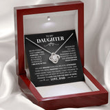To My Daughter - I Love You Forever, Love Knot Necklace
