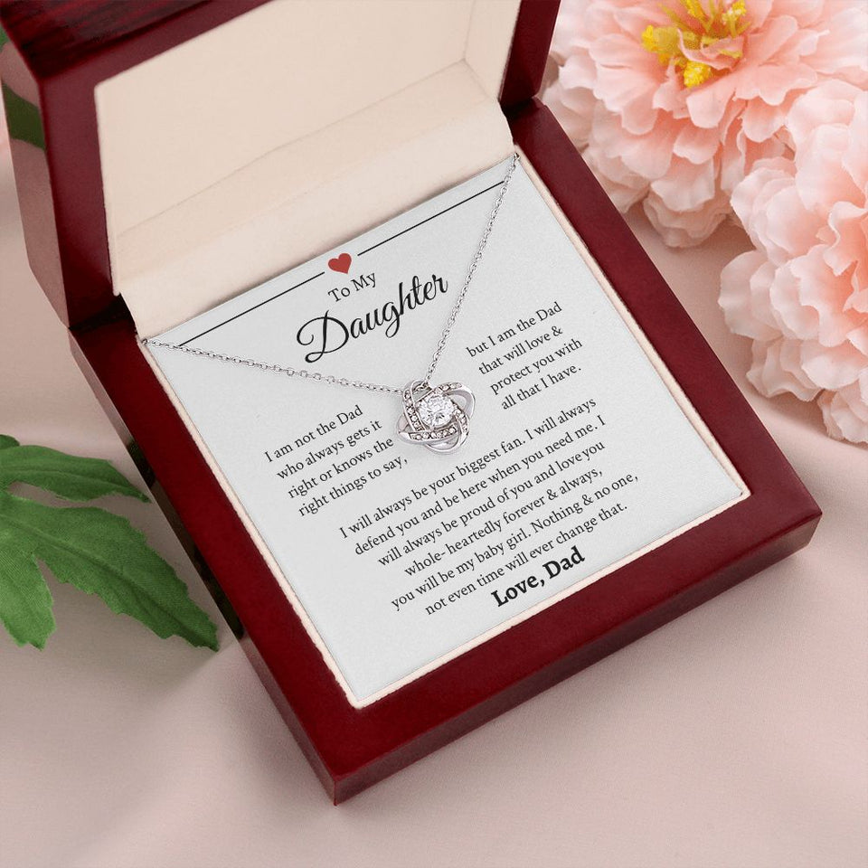 To My Daughter | I Will Always Defend You | Forever Love Necklace | Sentimental Gift For Daughter