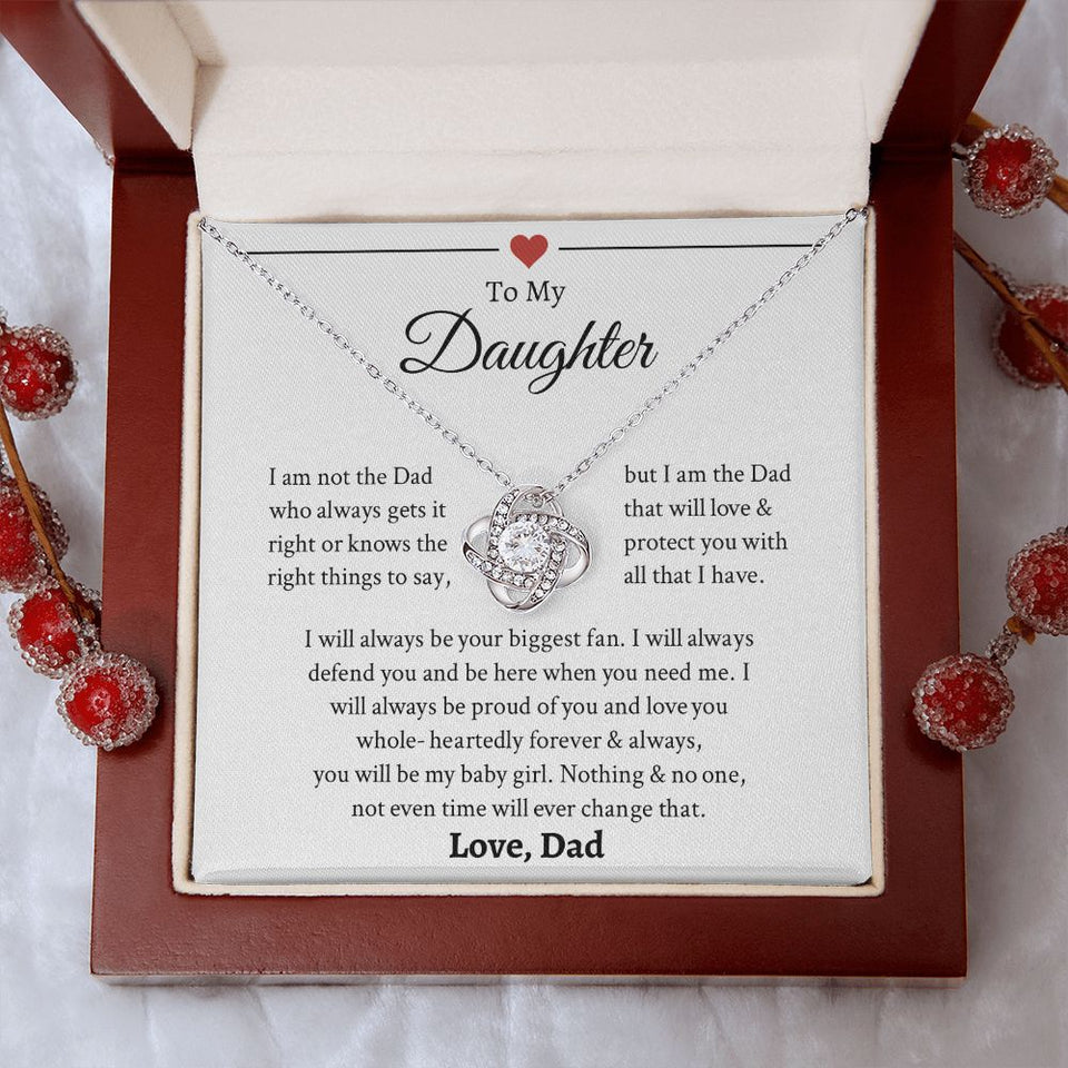 To My Daughter | I Will Always Defend You | Forever Love Necklace | Sentimental Gift For Daughter