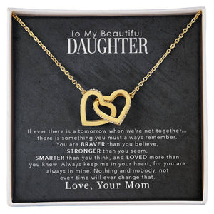 (selling-fast!) To My Daughter Love You More Than You Know  Interlocking Hearts Necklace
