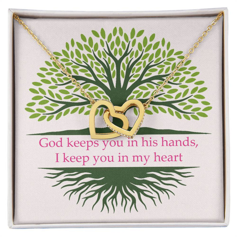 Faith Interlocking Hearts Necklace