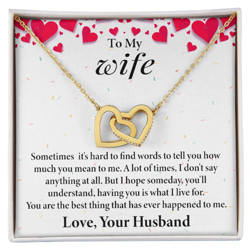 Wife Interlocking Hearts Necklace