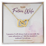 To My Future Wife Interlocking Hearts Necklace