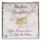 Mother and Daughter Like No Other Interlocking Hearts Necklace, Gift For Mom From Daughter, Mother's Day Gift