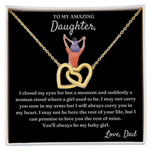 My Baby Girl - Interlocking Hearts Necklace For Daughter
