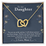 Daughter My Pride Interlocking Hearts Necklace