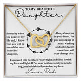 Feel My Love - Interlocking Hearts Necklace For Daughter
