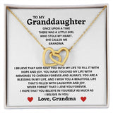 Necklace For Granddaughter From Grandma - I Believe In You Necklace - Interlocking Hearts Necklace