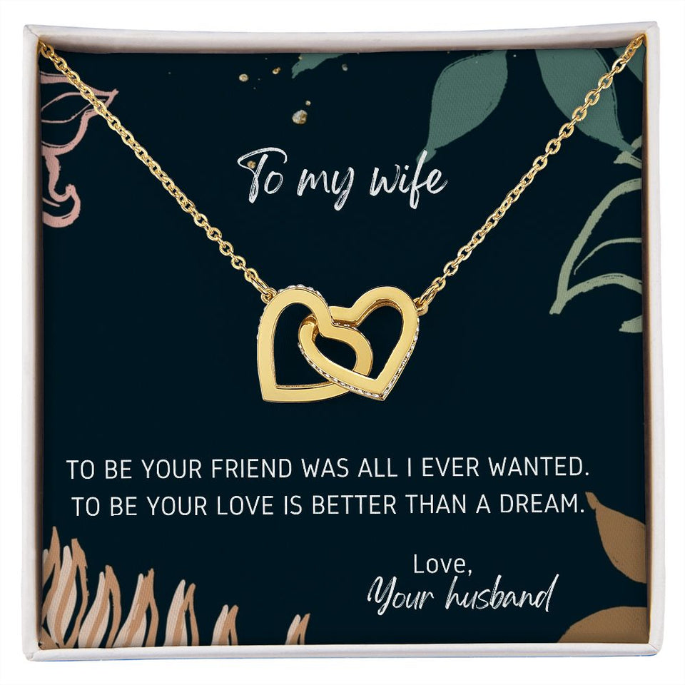 Better Than A Dream - Interlocking Hearts Necklace For Wife