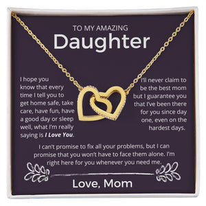 Whenever You Need Me - Interlocking Hearts Necklace For Daughter