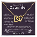 Whenever You Need Me - Interlocking Hearts Necklace For Daughter