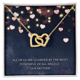 Guarded by our Mother Interlocking Hearts Necklace