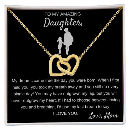 When I First Held You - Interlocking Hearts Necklace For Daughter