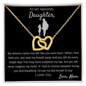 When I First Held You - Interlocking Hearts Necklace For Daughter