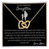 When I First Held You - Interlocking Hearts Necklace For Daughter