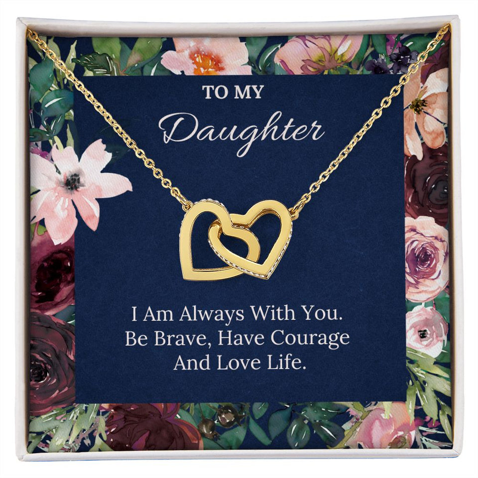 Always With You - Interlocking Hearts Necklace For Daughter
