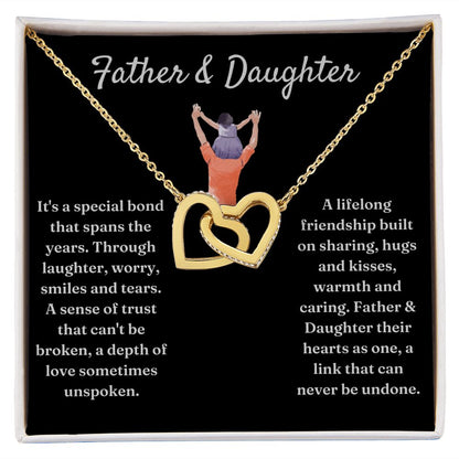 Lifelong Friendship - Interlocking Hearts Necklace For Daughter