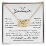 Granddaughter Always Remember That My Love | Best Gift For Her | Interlocking Hearts necklace