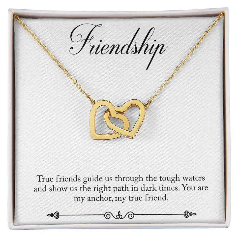 Friendship Interlocking Hearts Necklace