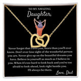 Wonderful Person You Are - Interlocking Hearts Necklace For Daughter