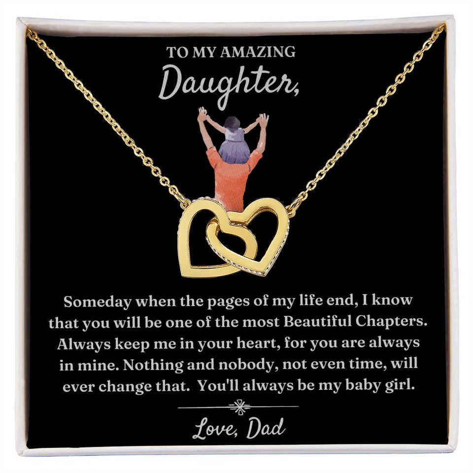 Not Even Time Will Change That - Interlocking Hearts Necklace For Daughter