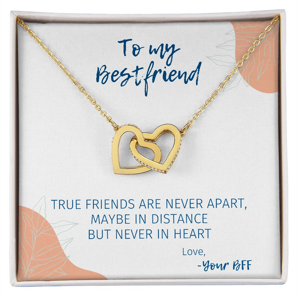 Never Apart - Interlocking Hearts Necklace For Best Friend