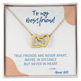 Never Apart - Interlocking Hearts Necklace For Best Friend