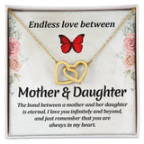 Mother and Daughter Interlocking Hearts Necklace