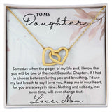 Pages Of My Life - Interlocking Hearts Necklace For Daughter
