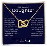 Always A Part Of Each Other - Interlocking Hearts Necklace For Daughter