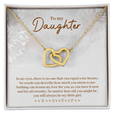 Daughter in My Eyes Interlocking Hearts Necklace