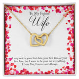 To My Future Wife Forever and Always Interlocking Hearts Necklace