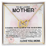 Mother My World Interlocking Hearts Necklace