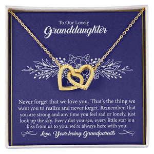 To Our Lovely Granddaughter - Interlocking Hearts Necklace