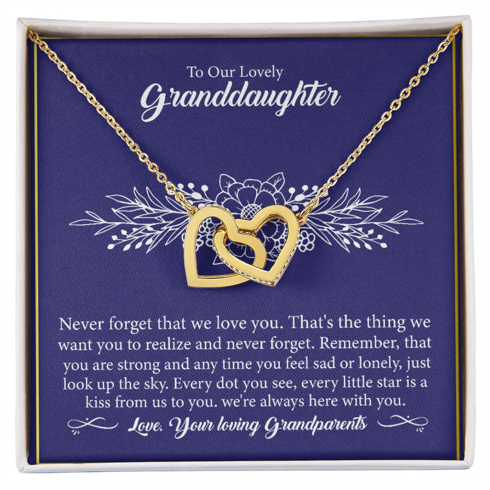 To Our Lovely Granddaughter - Interlocking Hearts Necklace