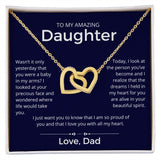 So Proud Of You - Interlocking Hearts Necklace For Daughter