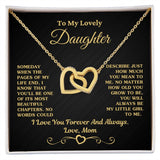 Gift For Daughter Necklace From Mom -  My Little Girl To Me Love, Mom Necklace, Interlocking Hearts Necklace