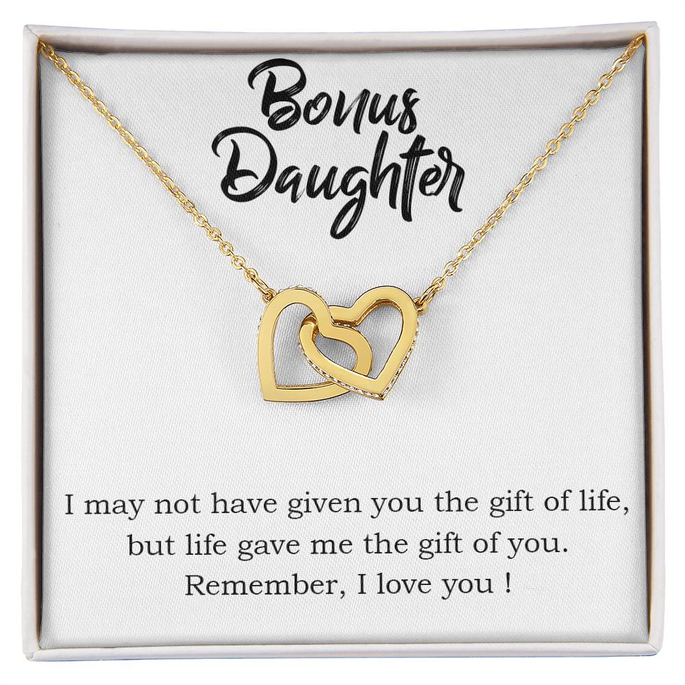Bonus Daughter  Interlocking Hearts Necklace