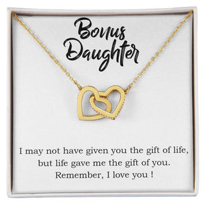 Bonus Daughter  Interlocking Hearts Necklace