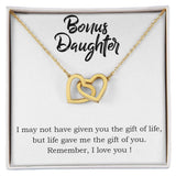 Bonus Daughter  Interlocking Hearts Necklace