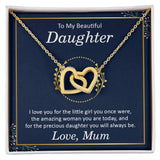 Beautiful Daughter Interlocking Hearts Necklace