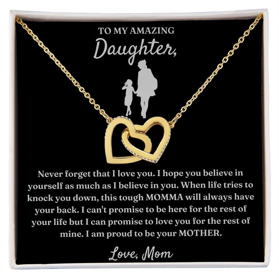 I Believe In You - Interlocking Hearts Necklace For Daughter