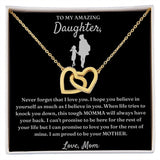 I Believe In You - Interlocking Hearts Necklace For Daughter