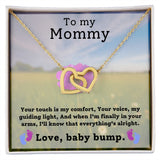 To My Mommy - Your Touch Is My Comfort Interlocking Hearts Necklace